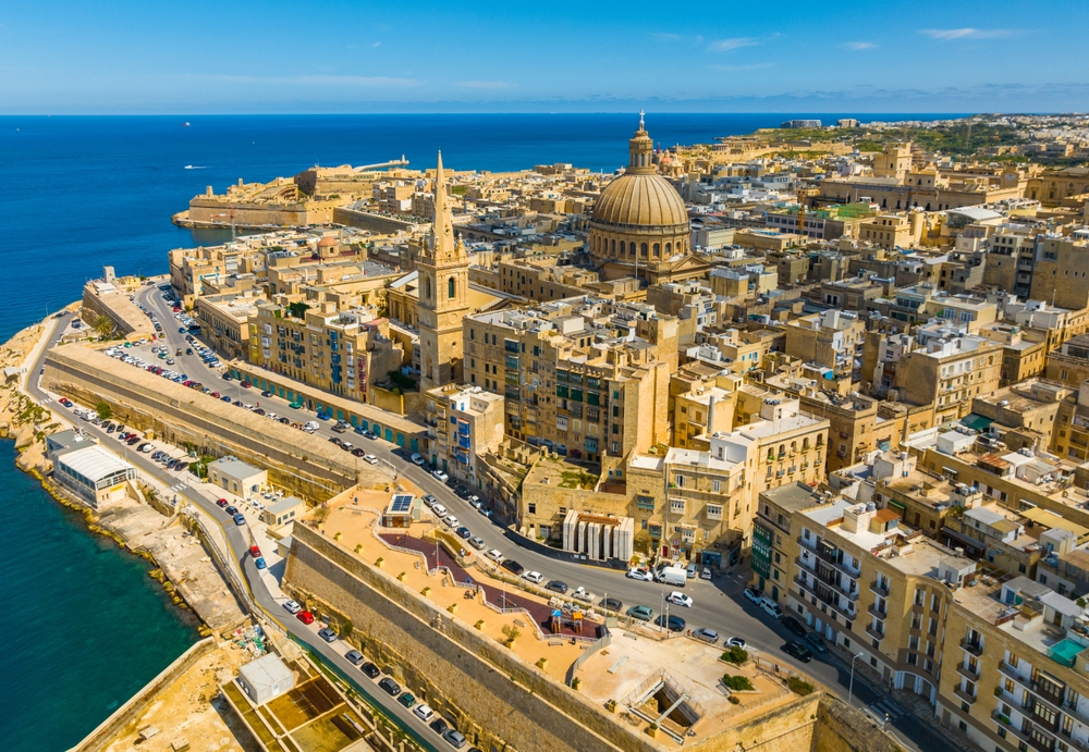 Valletta,City,,Drone,View.,Maltese,Island
